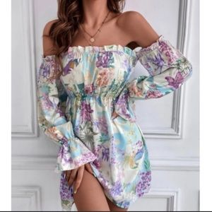 Floral off the shoulder dresses